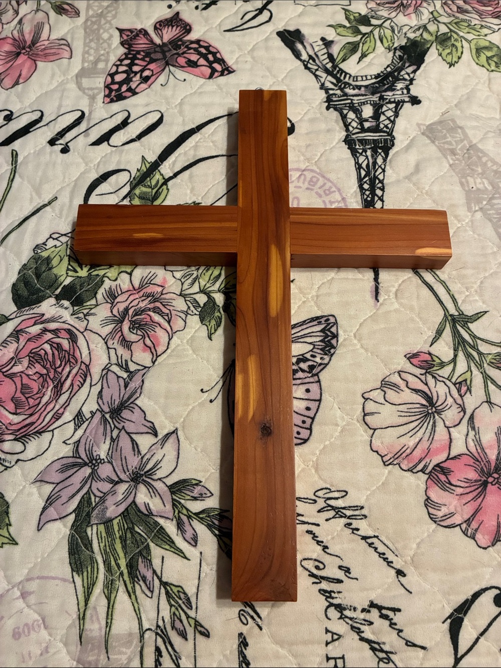 Hand Crafted Cedar Wall Cross - Warm Wood Tones-NWOT’s